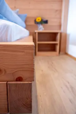 Ein Bett oder Betten in einem Zimmer der Unterkunft Ferienwohnung Zum Wiesle