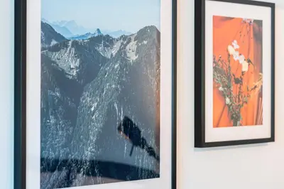 Ein allgemeiner Bergblick oder ein Berglick von der Ferienwohnung aus