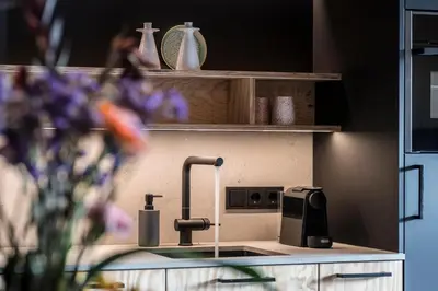 Küche/Küchenzeile in der Unterkunft Pförtner Penthouse