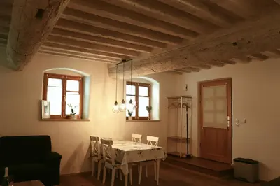 Grundriss der Unterkunft Stilvolle Wohnung auf 50 m² mit Parkplatz und WiFi