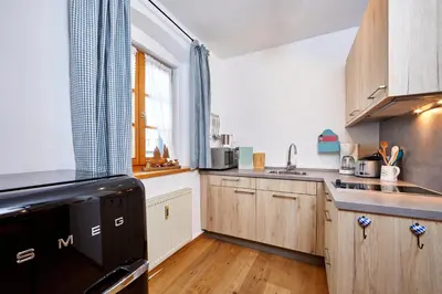 Küche/Küchenzeile in der Unterkunft Ferienwohnung Wank