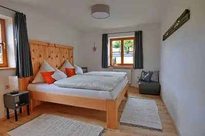 Ein Bett oder Betten in einem Zimmer der Unterkunft Ammervital - Apartments