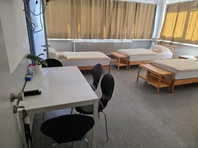 Ein Bett oder Betten in einem Zimmer der Unterkunft Pension Messe