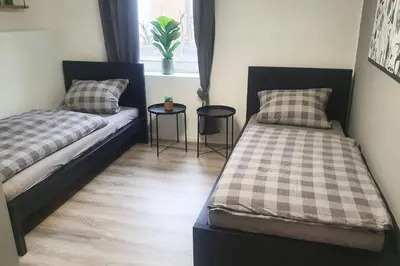 Ein Bett oder Betten in einem Zimmer der Unterkunft Work & Stay apartment Vohburg near Ingolstadt