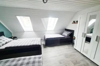 Ein Bett oder Betten in einem Zimmer der Unterkunft Work & Stay apartment Vohburg near Ingolstadt