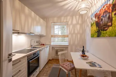 Küche/Küchenzeile in der Unterkunft Ferienwohnung Brünnstein - Alpenmagie Suites