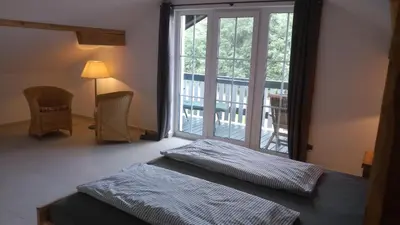 Ein Bett oder Betten in einem Zimmer der Unterkunft Ferienhaus Damberg