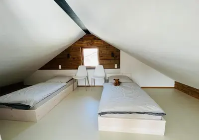 Ein Bett oder Betten in einem Zimmer der Unterkunft Chalet Buron