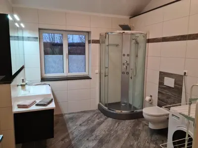 Ein Badezimmer in der Unterkunft Apartment Gästehaus Staudenschloß