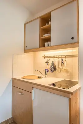 Küche/Küchenzeile in der Unterkunft Ferienwohnung Lacherhof