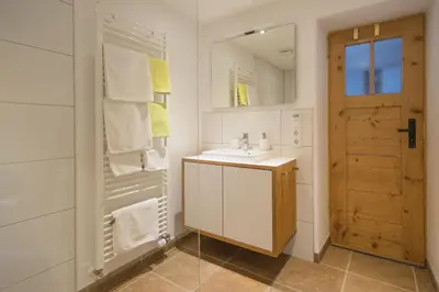 Ein Badezimmer in der Unterkunft Ferienwohnung Lacherhof