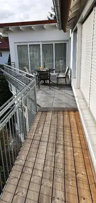 Ein Balkon oder eine Terrasse in der Unterkunft Ferienwohnung Ott Schongau
