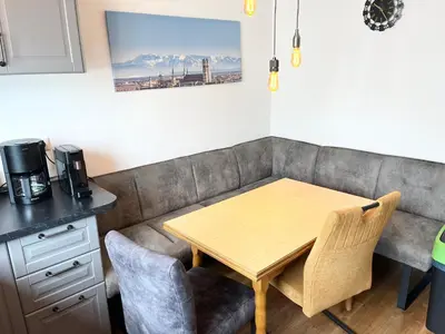 Küche/Küchenzeile in der Unterkunft Gemütliche Privatzimmer mit geteiltem Bad, Küche und Garten