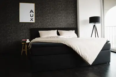 Ein Bett oder Betten in einem Zimmer der Unterkunft Hohes Apartment mit Weitblick über Augsburg