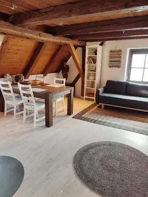 Ein Sitzbereich in der Unterkunft Katharinen Maisonette