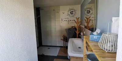 Ein Badezimmer in der Unterkunft Ferienwohnung Walter Gluche