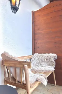 Ein Sitzbereich in der Unterkunft Ferienwohnung 