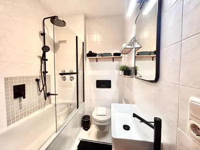 Ein Badezimmer in der Unterkunft Ferienwohnung 