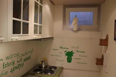 Küche/Küchenzeile in der Unterkunft Ferienwohnung Schauberger