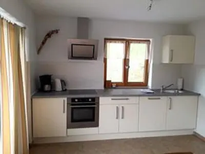 Küche/Küchenzeile in der Unterkunft Haus Berglust Wallgau
