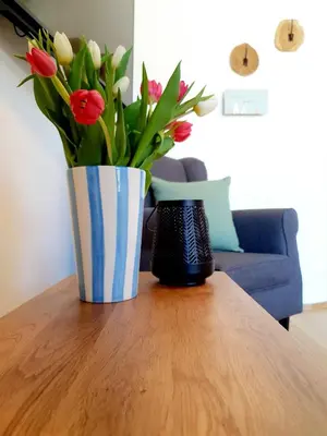Ein Sitzbereich in der Unterkunft Ferienhaus Berger mit eigenen Whirlpool im Garten