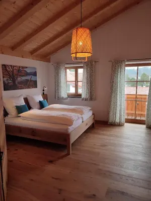 Ein Bett oder Betten in einem Zimmer der Unterkunft Landhaus Hutter