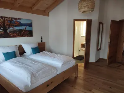 Ein Bett oder Betten in einem Zimmer der Unterkunft Landhaus Hutter