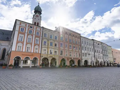 Das Gebäude in dem sich das Aparthotel befindet