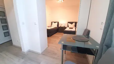 Ein Sitzbereich in der Unterkunft Neuburg Center Appartments