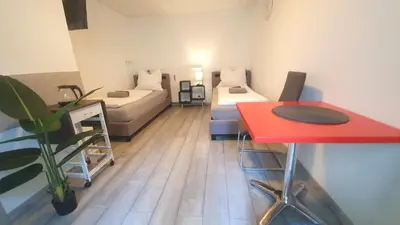 Ein Sitzbereich in der Unterkunft Neuburg Center Appartments