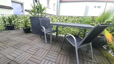 Ein Garten an der Unterkunft Neuburg Center Appartments