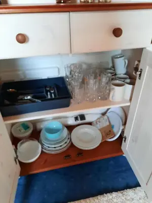 Küche/Küchenzeile in der Unterkunft Privatzimmer in Augsburg-Haunstetten