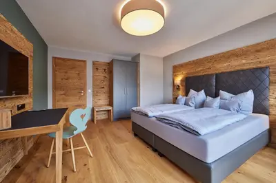 Ein Bett oder Betten in einem Zimmer der Unterkunft Ferienwohnung Reintal mit Sauna für 2-6 Personen 110 qm