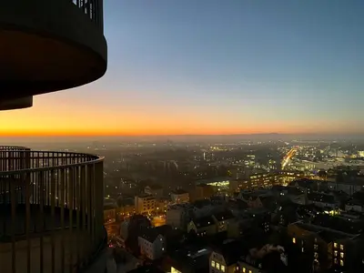Blick auf den Sonnenuntergang/Sonnenaufgang von der Ferienwohnung aus oder aus der Nähe