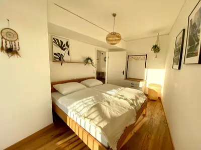 Ein Bett oder Betten in einem Zimmer der Unterkunft Best Butler Skyline Lodge City Apartment Netflix