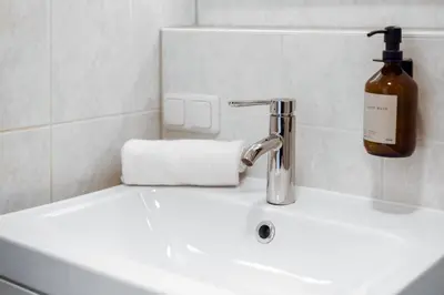 Ein Badezimmer in der Unterkunft Casa Hirsch - zentral in Miesbach