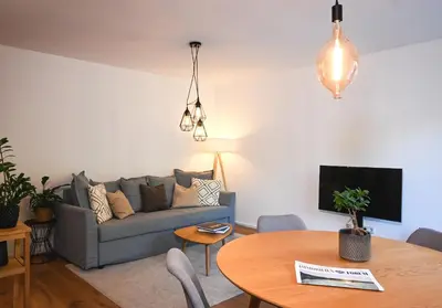 Ein Sitzbereich in der Unterkunft Apartment K13