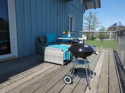 Ein für Gäste verfügbarer Grill in der Ferienwohnung