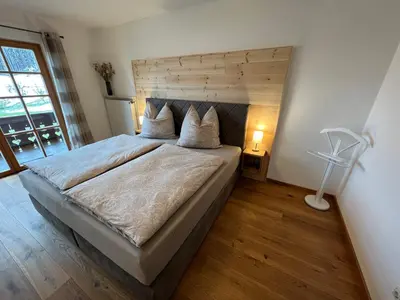 Ein Bett oder Betten in einem Zimmer der Unterkunft Beim Mühltaler