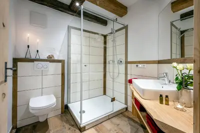 Ein Badezimmer in der Unterkunft Naderbauer-Hof