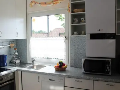 Küche/Küchenzeile in der Unterkunft Ferienhaus Nr 55, Typ A, Feriendorf Hochbergle, Allgäu