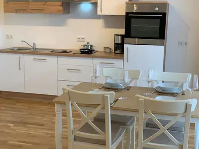 Küche/Küchenzeile in der Unterkunft Ferienwohnung Lechglück