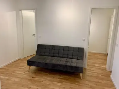 Ein Sitzbereich in der Unterkunft Ferienwohnung Lechglück