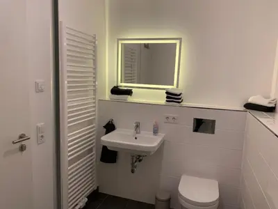 Ein Badezimmer in der Unterkunft Ferienwohnung Lechglück
