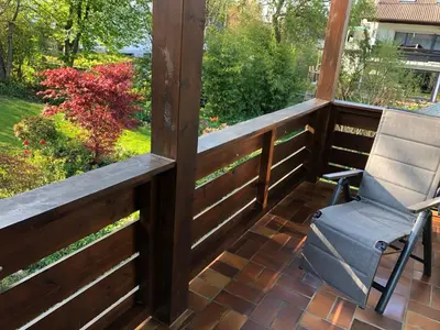 Ein Balkon oder eine Terrasse in der Unterkunft Ferienwohnung Leo