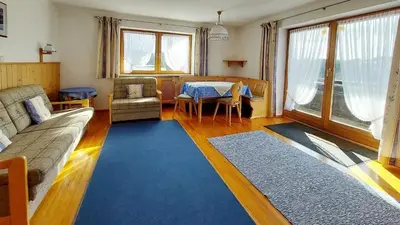 Ein Bett oder Betten in einem Zimmer der Unterkunft Ferienwohnung Nr 3, Lechbruck-Gründl, Allgäu