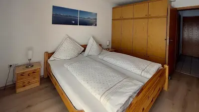 Ein Bett oder Betten in einem Zimmer der Unterkunft Ferienwohnung Nr 2, Lechbruck-Gründl, Allgäu