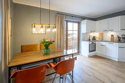 Küche/Küchenzeile in der Unterkunft Das Bergquartier - Ferienwohnung Zugspitze