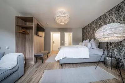 Ein Bett oder Betten in einem Zimmer der Unterkunft das Dietmanns