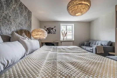 Ein Bett oder Betten in einem Zimmer der Unterkunft das Dietmanns